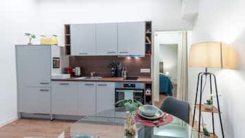 Classic-Apartment, 1 Schlafzimmer, Nichtraucher, Küche | Eigene Küche | Großer Kühlschrank, Ofen, Herdplatte, Geschirrspüler