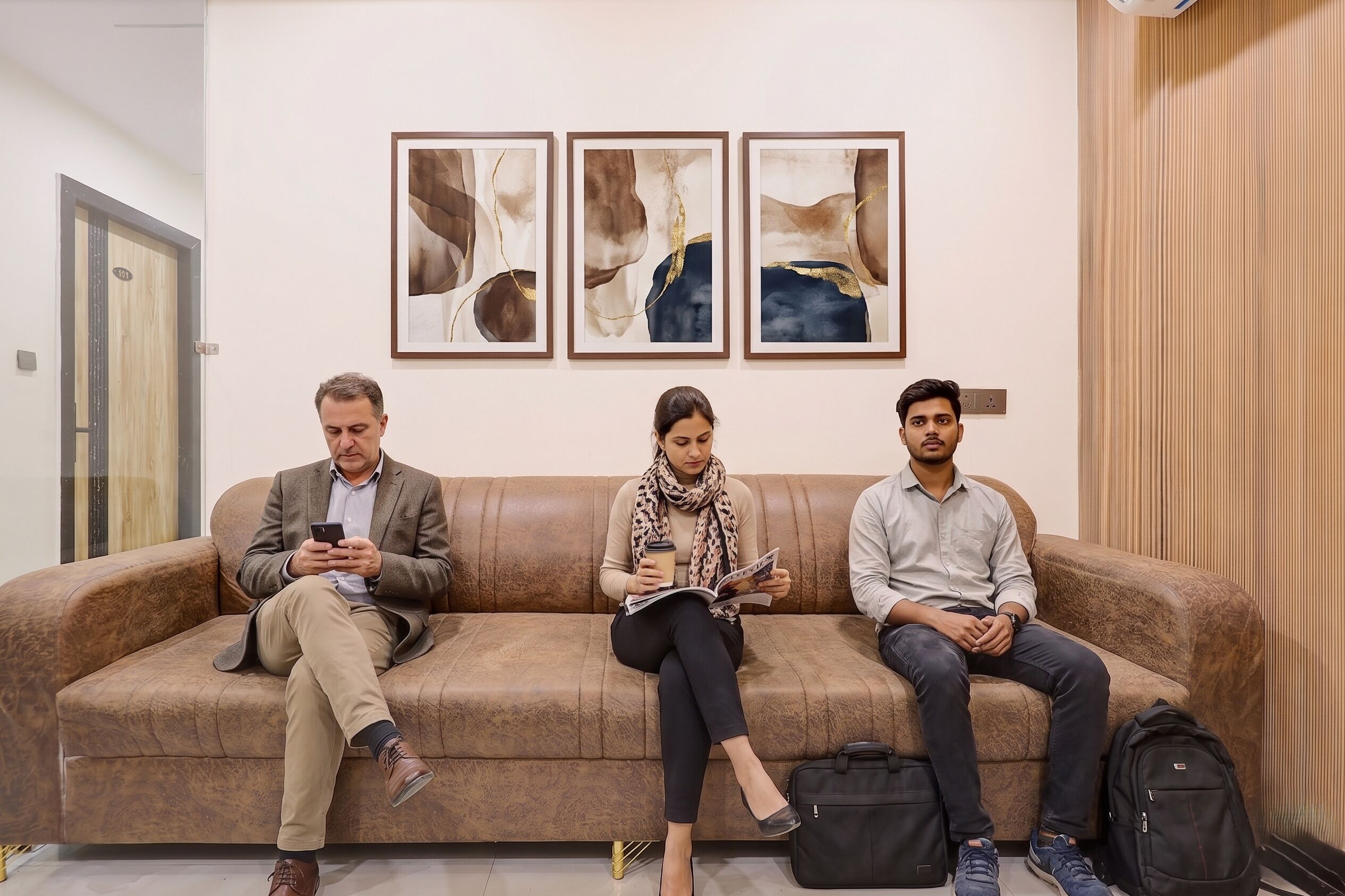 Sitteområde i lobbyen