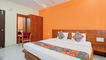 Lakens van Egyptisch katoen, luxe beddengoed, een kluis op de kamer