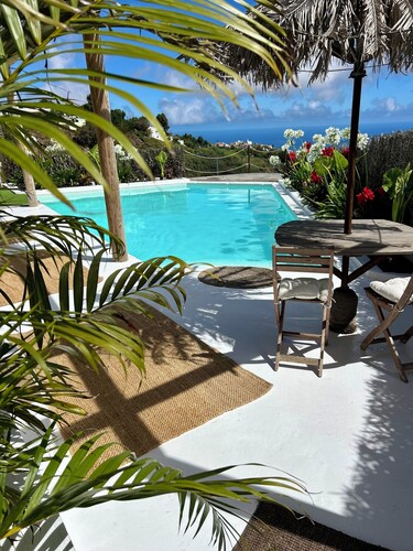 Boho Villa in Firgas | Pool, Nature, BBQ, and Ocean Views