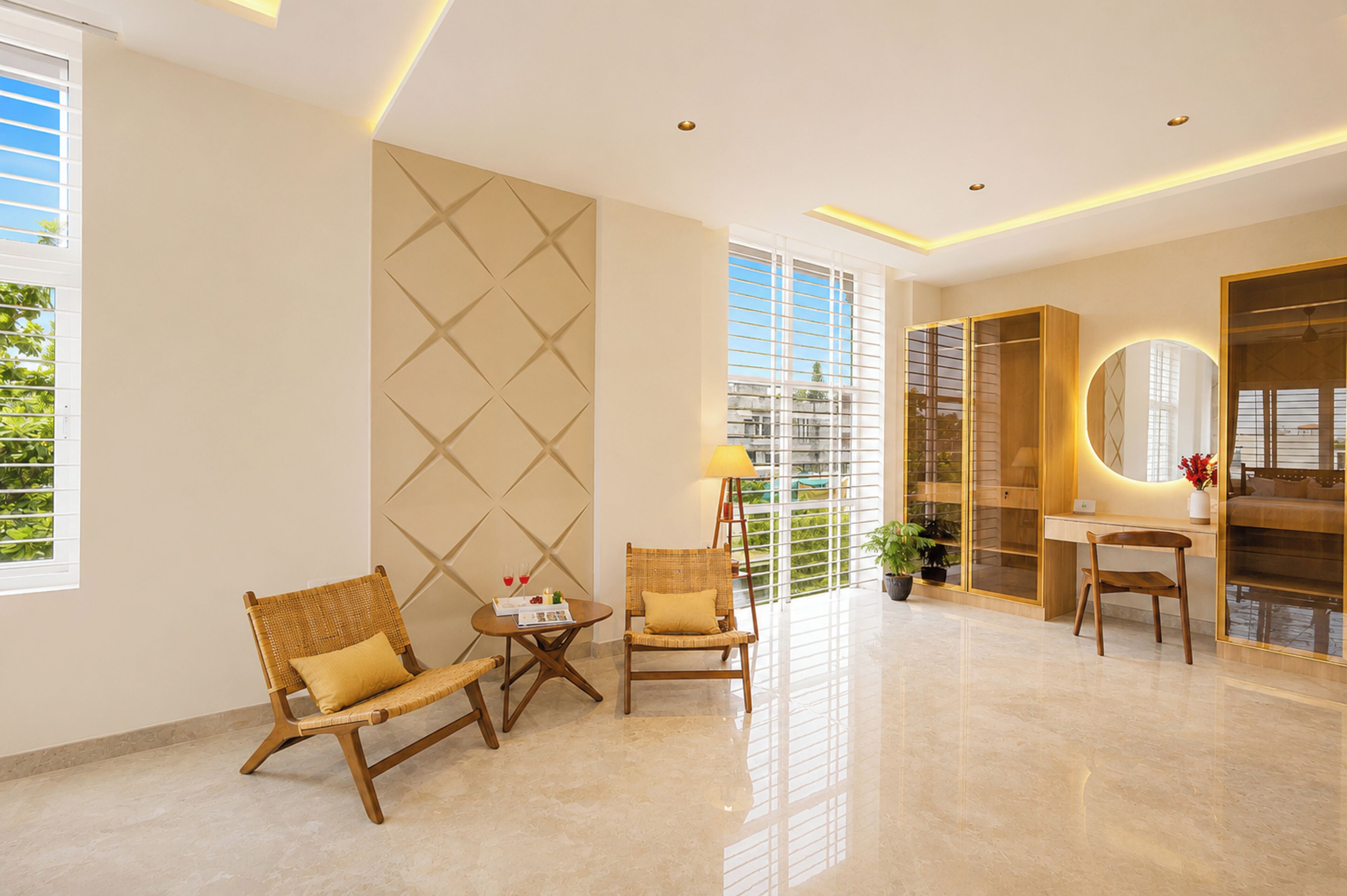 Deluxe-Apartment, Stadtblick | Innenbereich