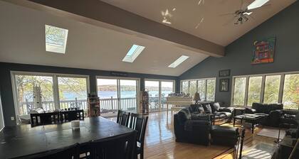 Endless Summer Lake Hopatcong Waterfront Escape, Private Dock & Boathouse Deck