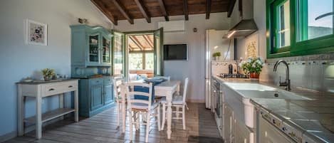 Fridge, oven, stovetop, dishwasher