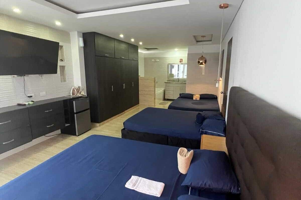 Deluxe Triple Room, Pool View | Desk, laptop workspace, free WiFi, wheelchair access