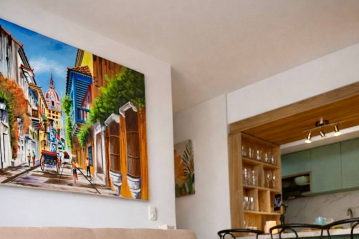 Deluxe Apartment, 3 Bedrooms, Pool Access, Partial Sea View | Living area | 55-inch Smart TV with cable channels, Netflix, streaming services