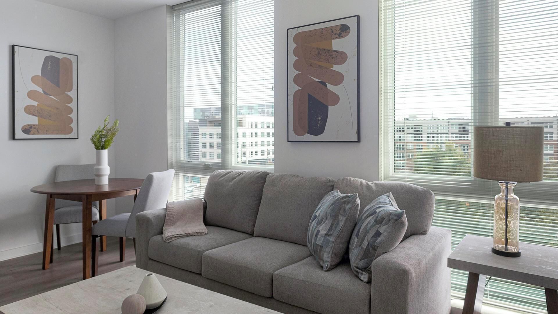 Apartment (1 Bedroom) | Living area | 50-inch TV with digital channels