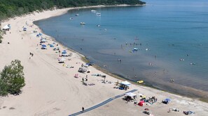 Vlak bij het strand
