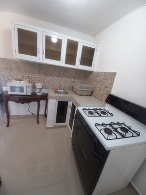 Private kitchen - Apartment near the Monumento. 35 m2. Newly renovated with lots of new equipment. (Santiago de los Caballeros)