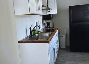 Fridge, microwave, stovetop, coffee/tea maker - King 1414 - Cozy and Modern Studio for Rent in Lakeland (Lakeland)