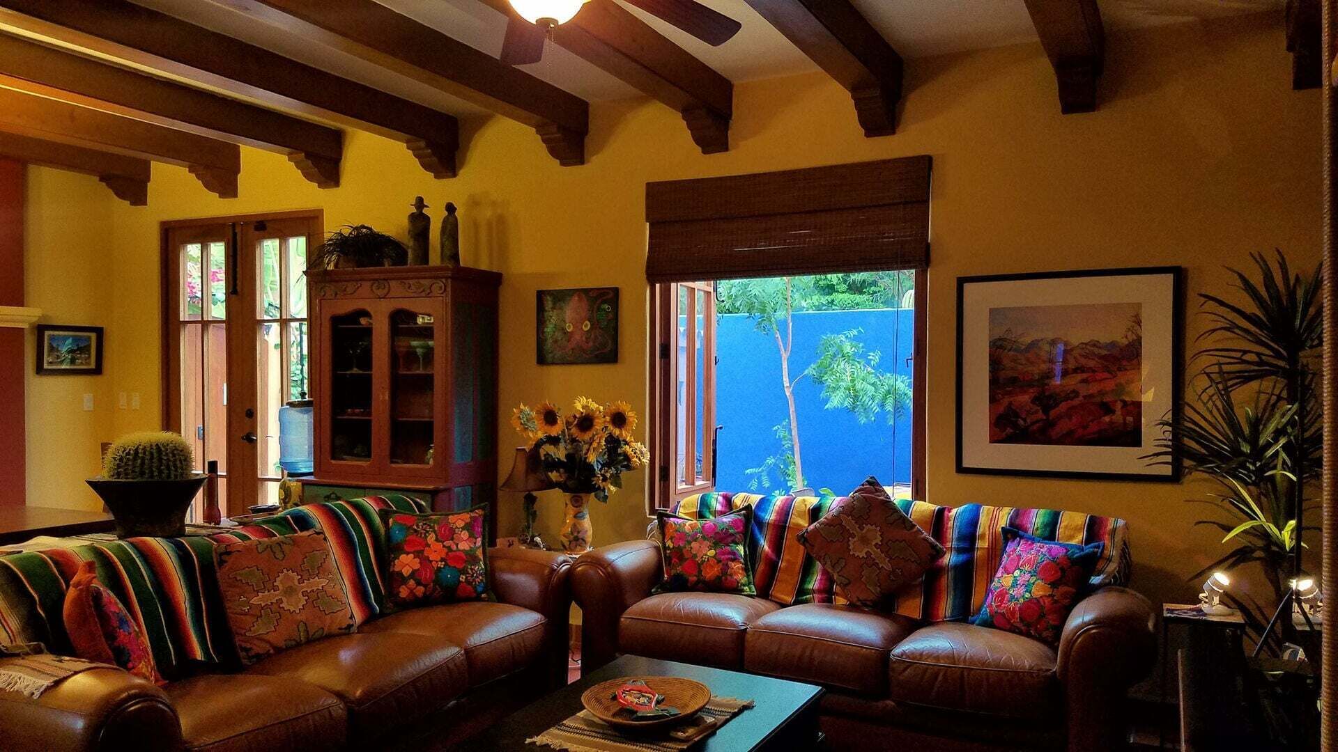 Casa, varias camas, patio, vista a la montaña (Casa del pulpo) | Interior