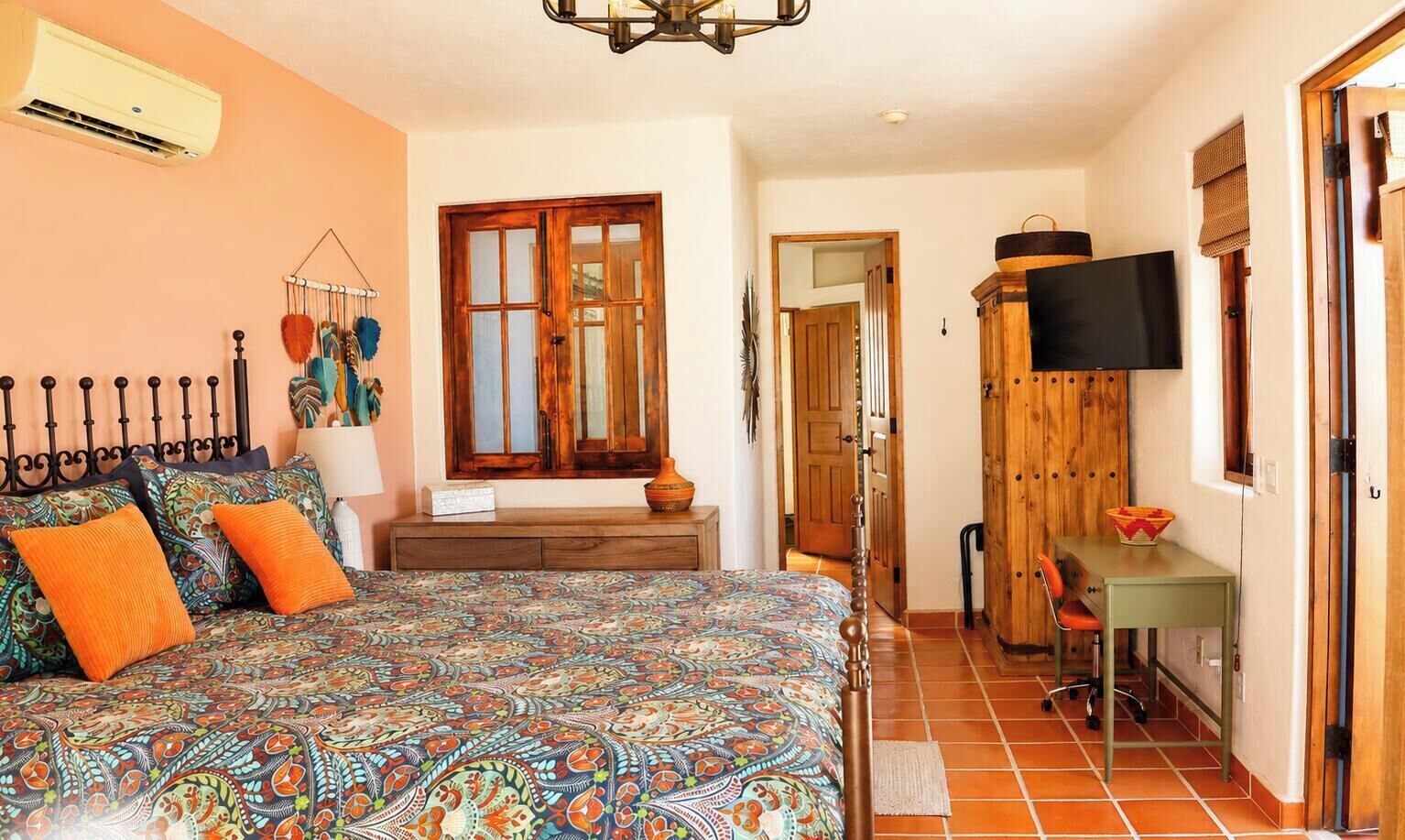 Casa, varias camas, patio, vista a la alberca (Casa Azul) | 2 habitaciones 
