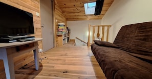TV, fireplace, DVD player - Holiday Home 'Gîte De Cervette' with Mountain View, Private Garden and Wi-Fi (Jax)