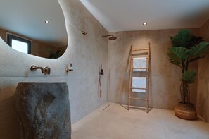 Luxury Villa, Sea View | Bathroom - Villa Nevas Private House with Pool (Loutsa)