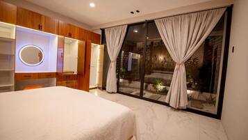 1 bedroom, iron/ironing board, internet, bed sheets