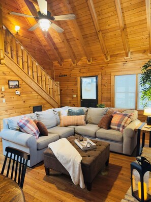Fernseher, Kamin, Bücher