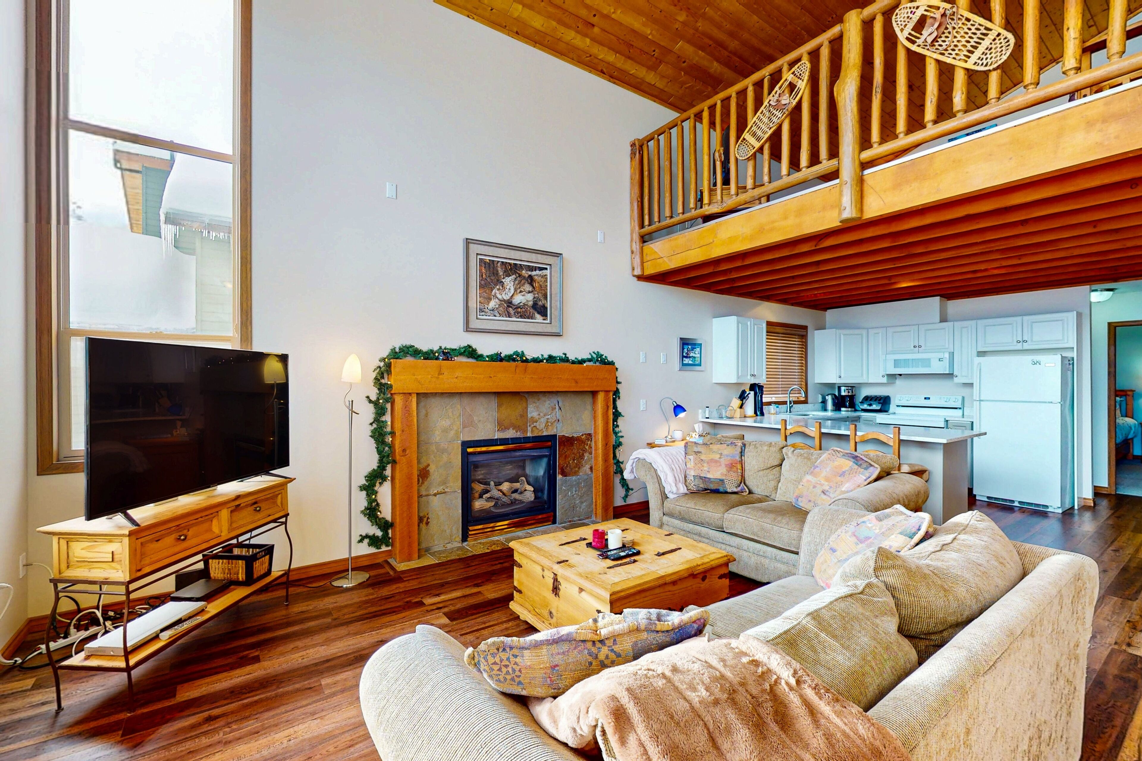  Arolla Chalet C | Living area | Flat-screen TV