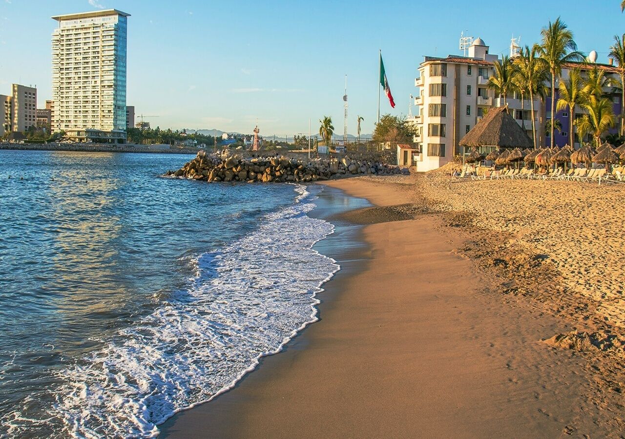 En la playa