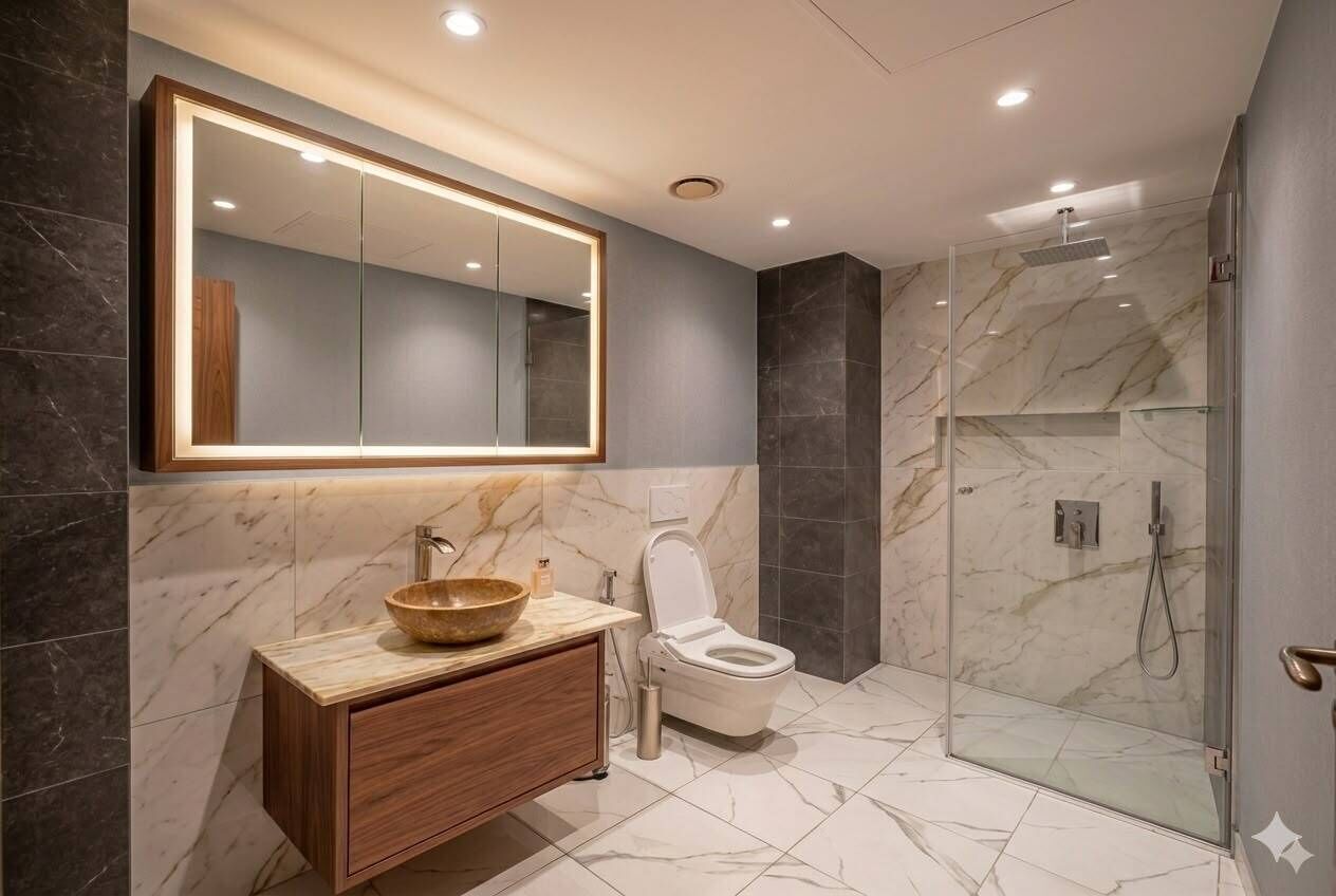 Comfort Suite, Balcony | Bathroom | Hair dryer, towels, soap, shampoo