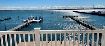 Big Waterfront House! Fishing Dock, Arcade, Garage Parking, Walk to Beach!