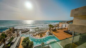 Terrace/patio - Batroun Designer Beachfront Villa with Pool Shatt-el-ReeWa (Fadous)
