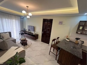 Living area - The Nicoletta Apartment 104: Cosy and Private (Kampala)