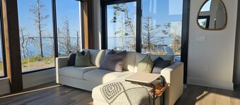 Modern 2-bedroom house on the edge of a private peninsula in Atlantic Canada.