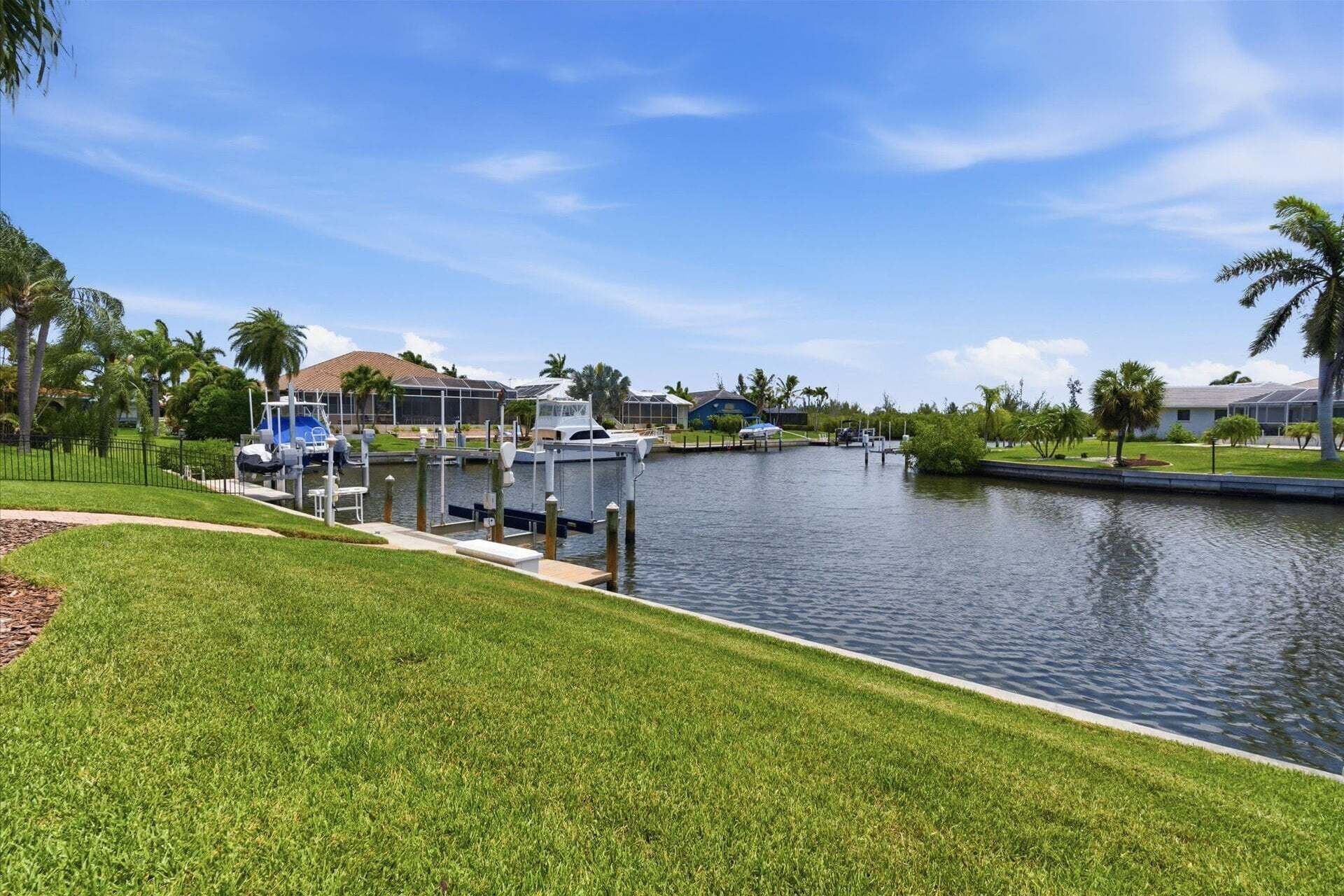 Dock size 7' x 30' with electricity, water, and a fish cleaning station