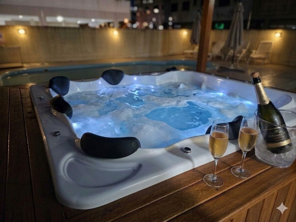 Outdoor spa tub