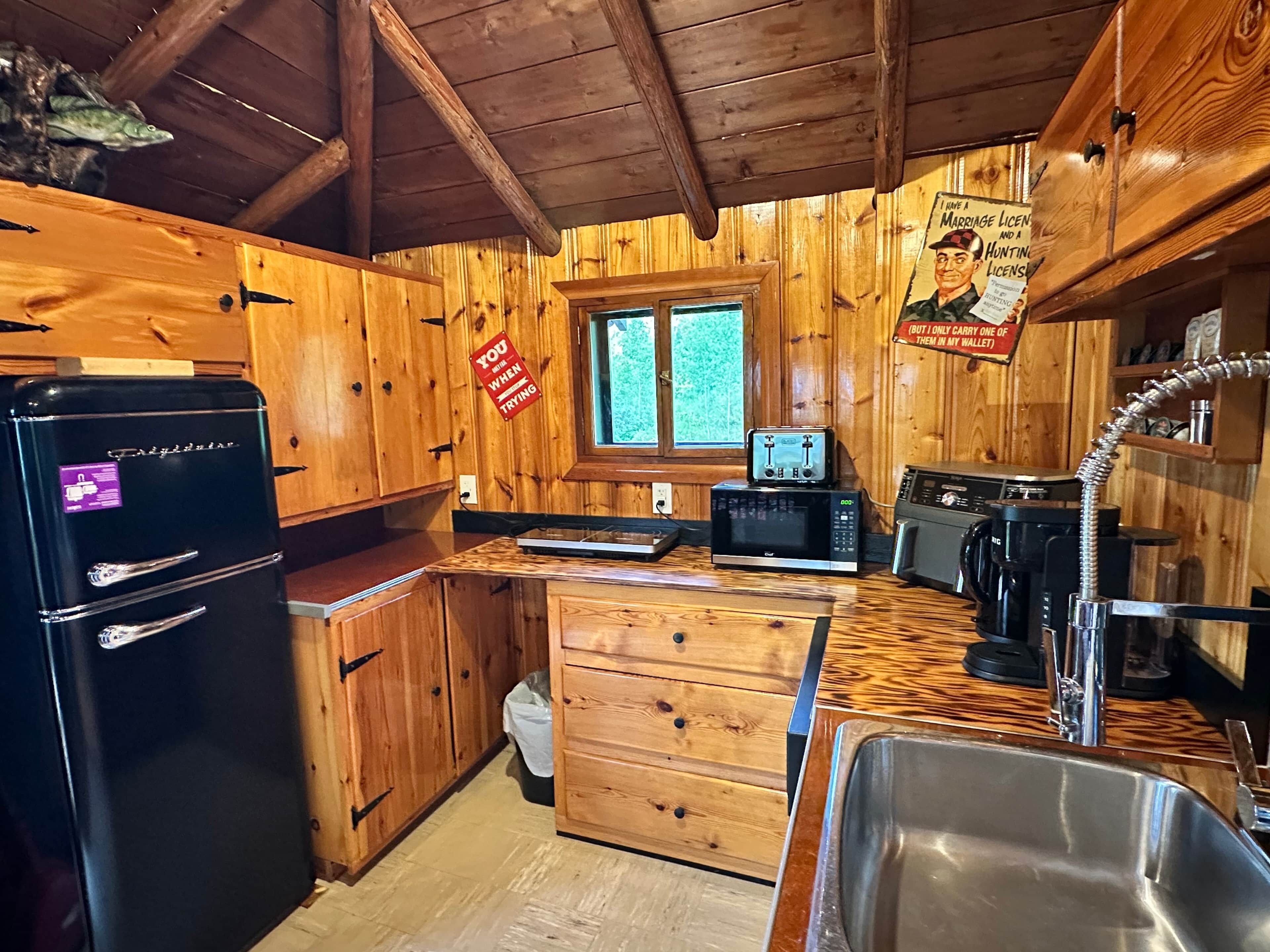 Fridge, microwave, dishwasher, toaster