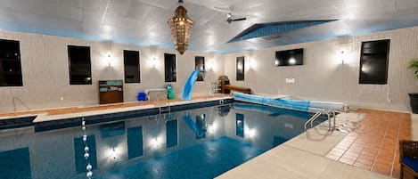 Indoor pool, a heated pool