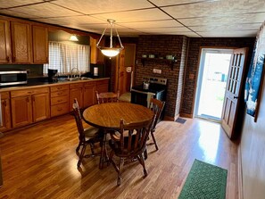 Private kitchen - Hidden Cabin Vibes | Cozy Fireplace Retreat (McMechen)