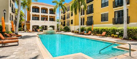 A heated pool