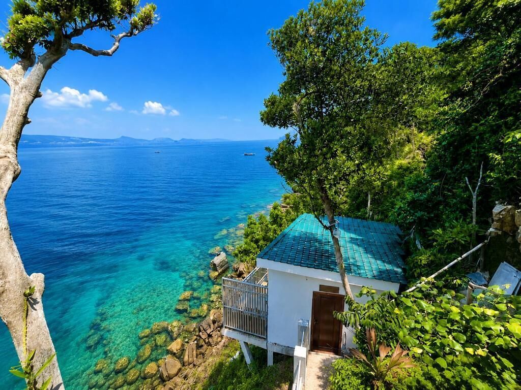 Basic-Bungalow, Balkon, Meerblick | Aussenbereich