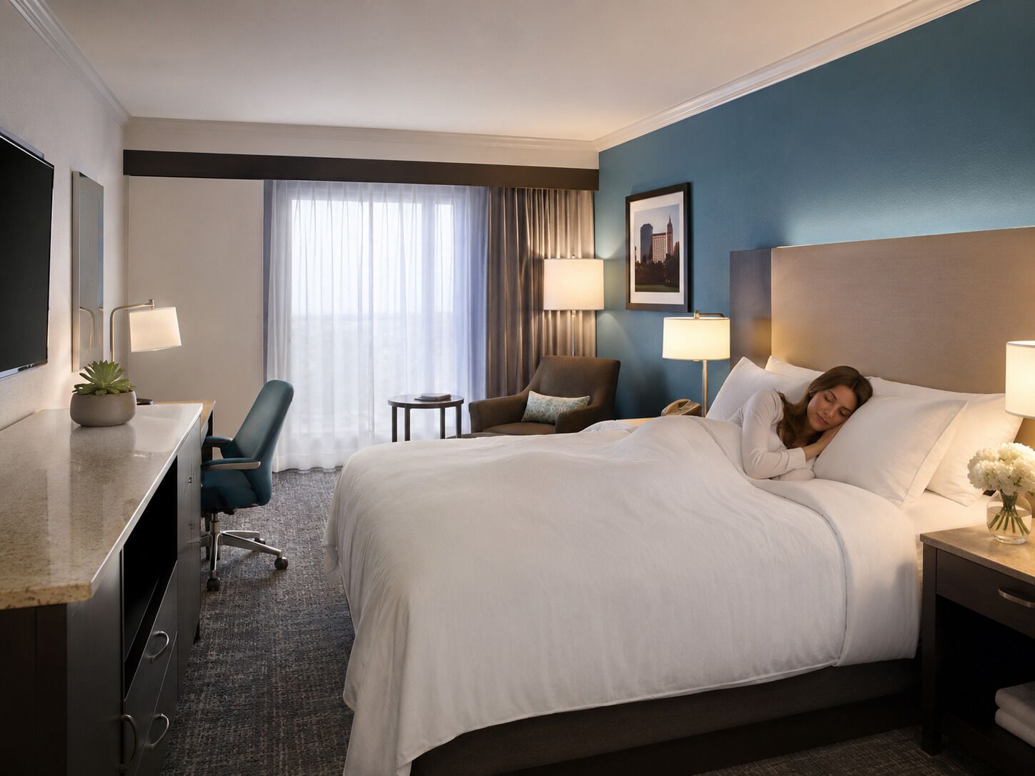 Iron/ironing board, WiFi, bed sheets