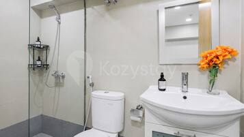 Apartment, 2 Bedrooms, City View | Bathroom | Shower, free toiletries, hair dryer, bidet