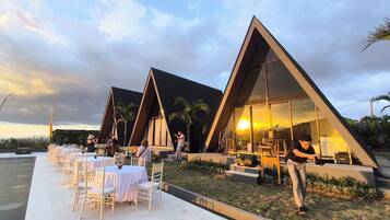 Luxury Villa, 1 Bedroom, Balcony, Pool View | Outdoor dining