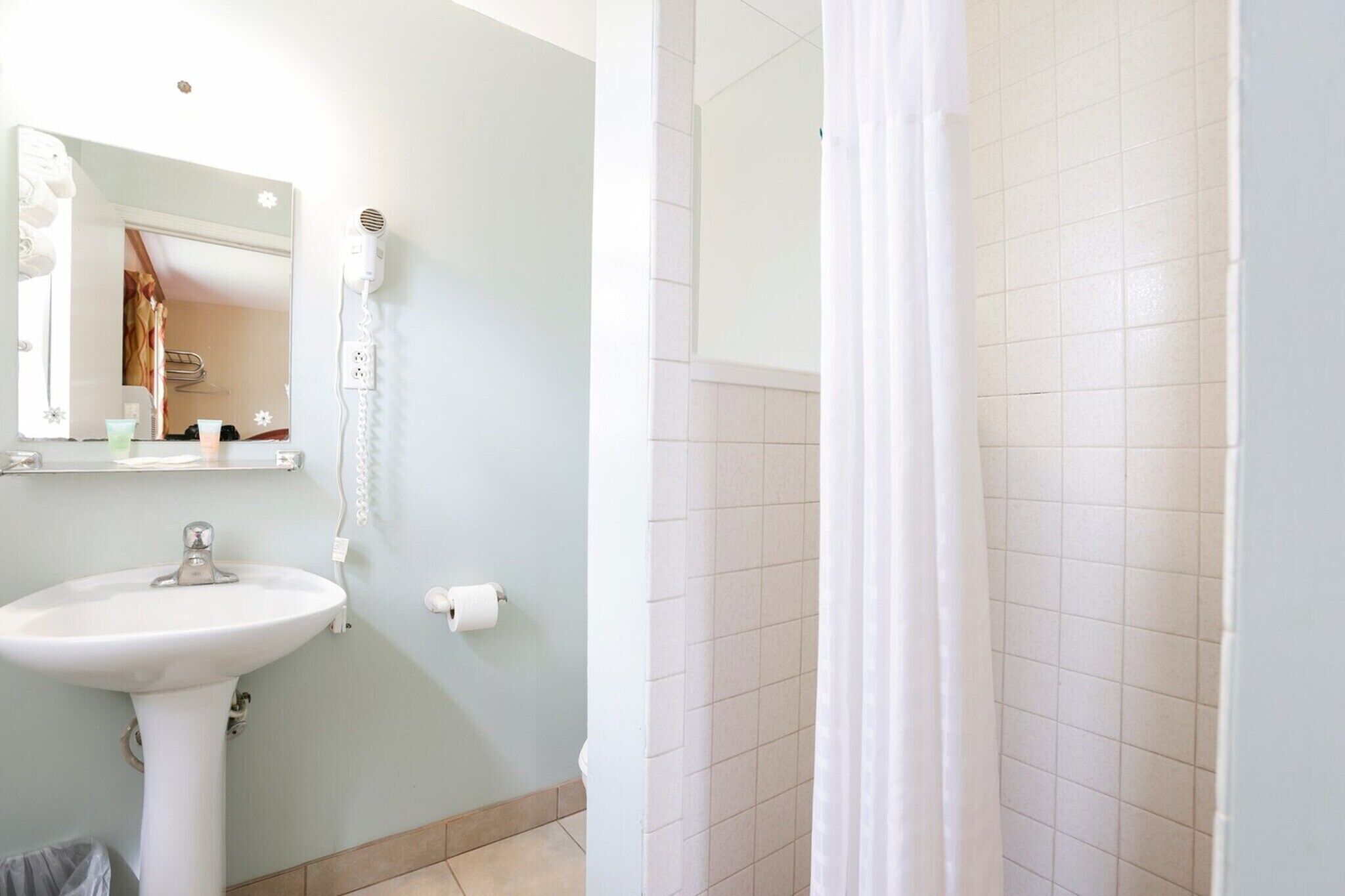 Shower, hair dryer