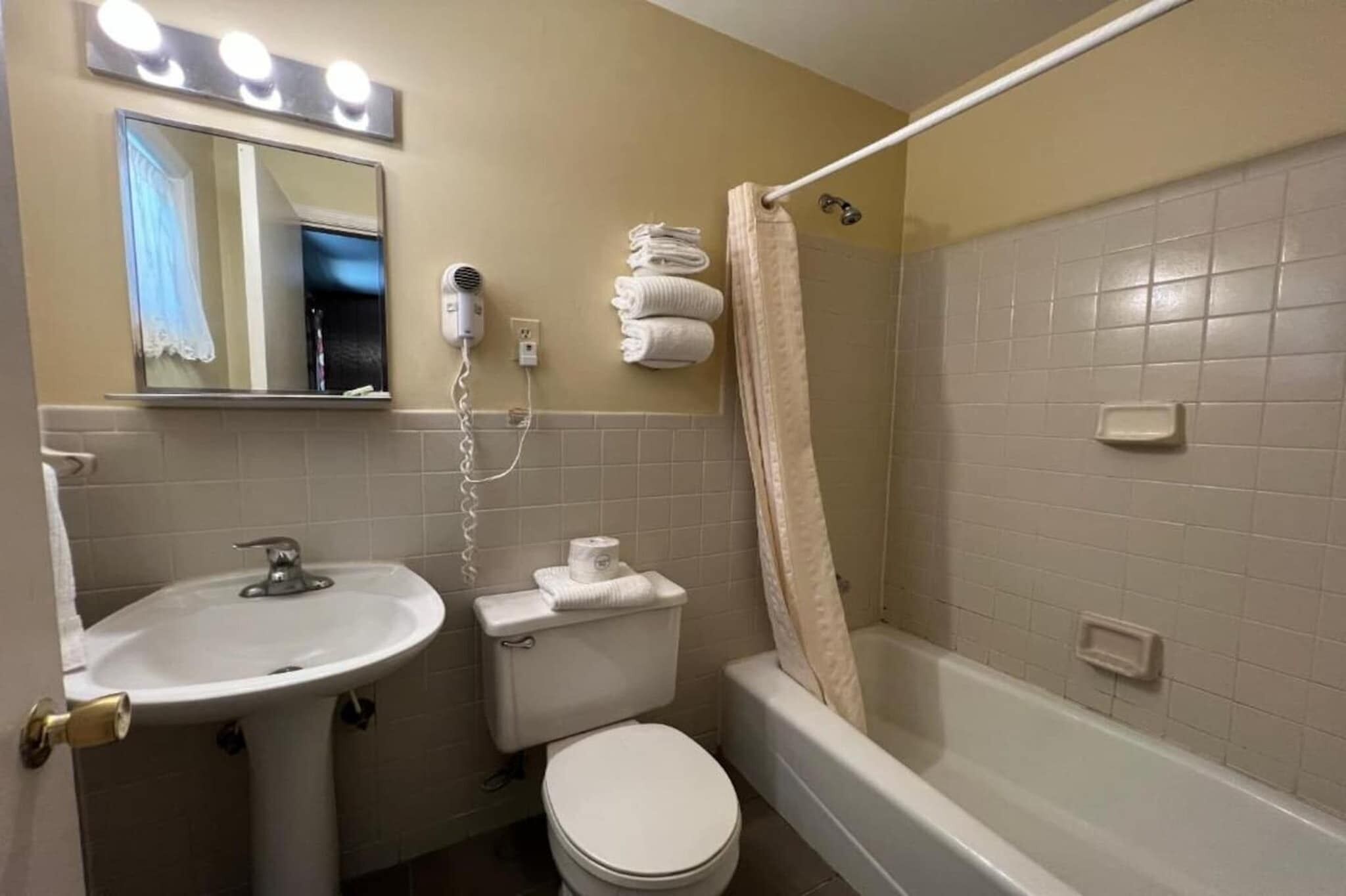 Shower, hair dryer