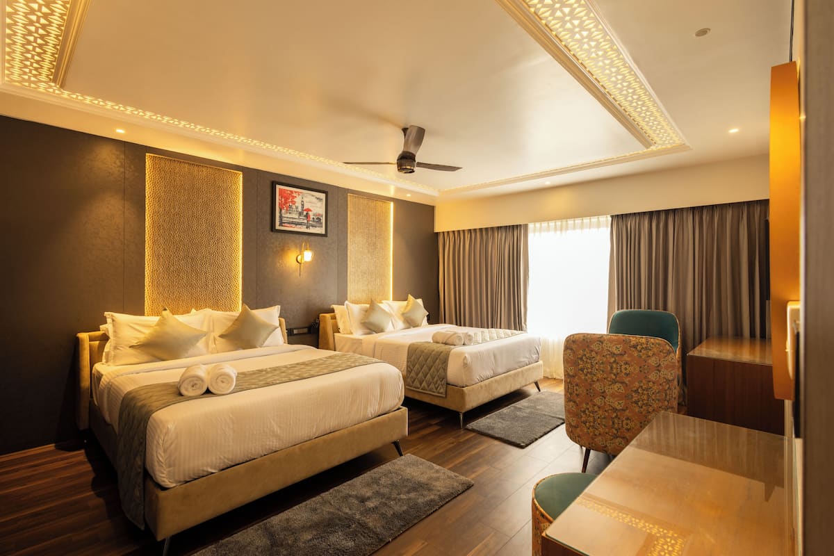 Executive Double or Twin Room, City View | Desk, laptop workspace, soundproofing, iron/ironing board (on request)