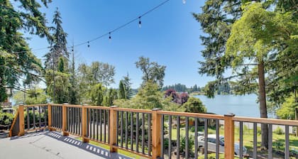 Walk to Spanaway Lake: Chic Home w/ Rooftop Deck!