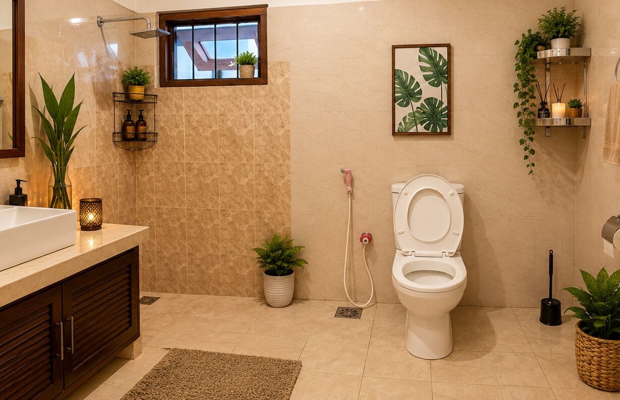 Towels, soap, toilet paper