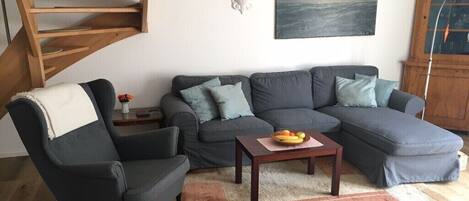 Smart TV, DVD player, books