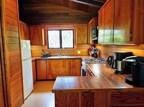 Estudio clásico, vista al jardín | Cocina privada