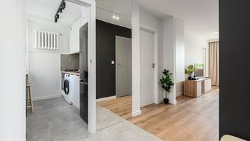 Comfort Apartment, Balcony, City View | Premium bedding, blackout drapes, soundproofing, iron/ironing board