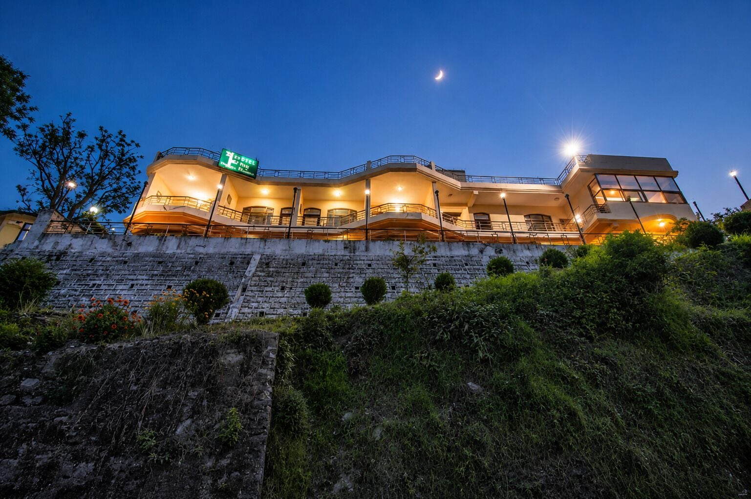 Front of property – evening/night
