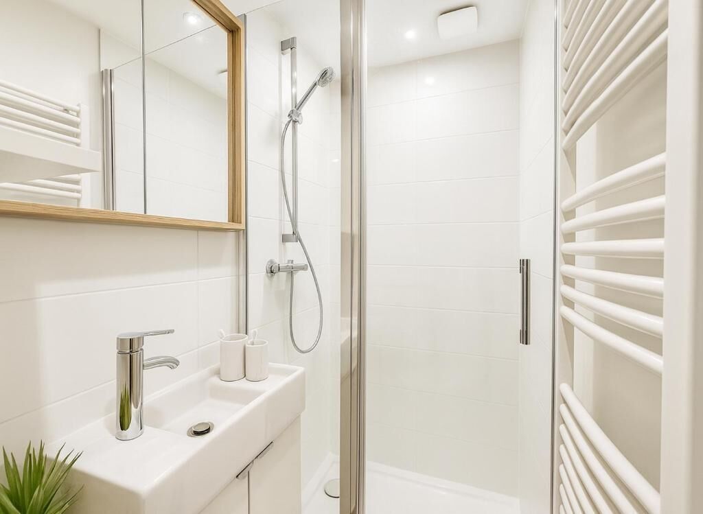 Studio | Bathroom | Bathtub, free toiletries, hair dryer, towels