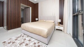 2 bedrooms, iron/ironing board, free WiFi, bed sheets - Seafront Apt w/ Pool & Gym near Attractions (Sharjah)