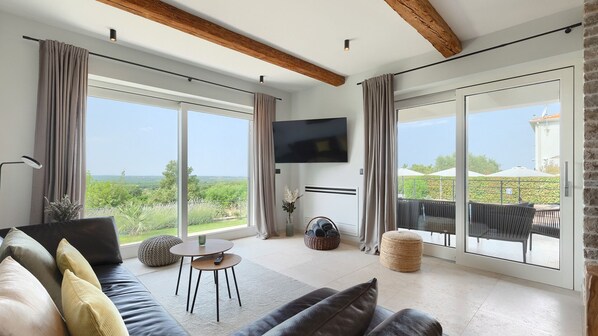 Fernseher, Kamin