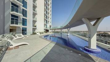 Deluxe Apartment, Balcony, City View | Pool | Outdoor pool