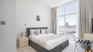 Deluxe Apartment, Balcony, City View | Premium bedding, in-room safe, individually decorated